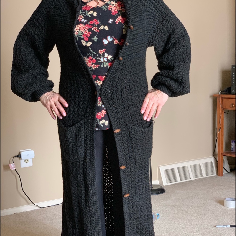 Authentic handknitted Hippie Sweater Coat